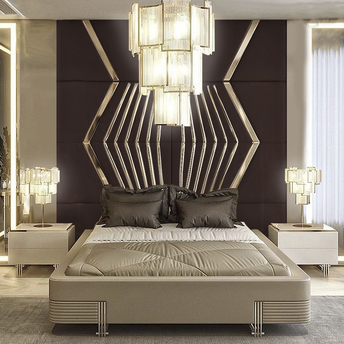 BARAKA HOME - Cabecera Viborg 1.5 Plz - Chocolate