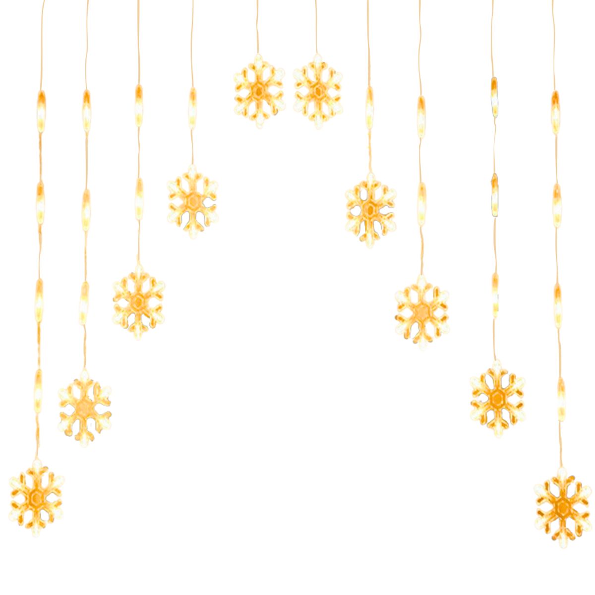INSPIRA - Cortina de Luz Led Copo de Nieve Guirnalda de Decoración