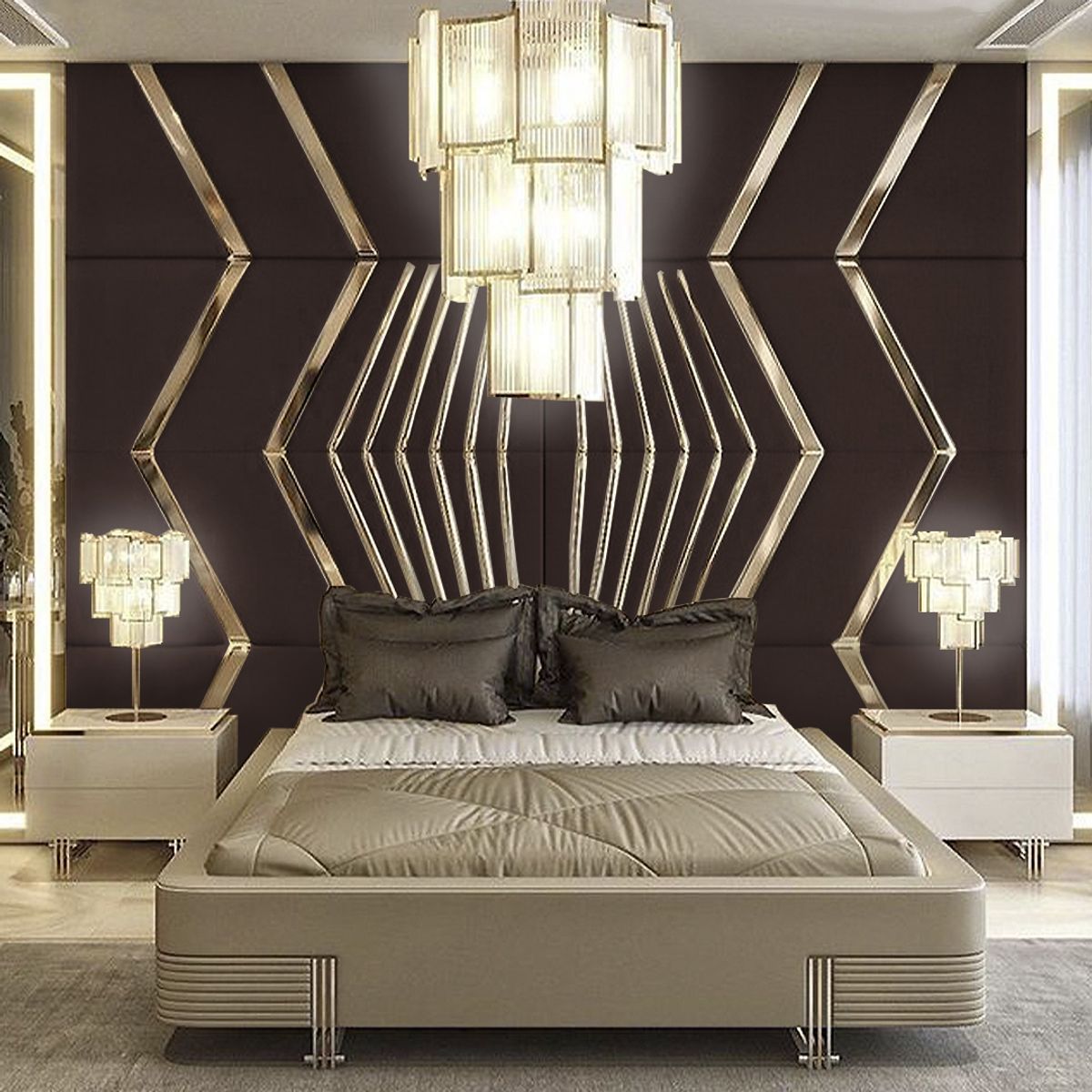 BARAKA HOME - Cabecera Viborg Queen - Chocolate