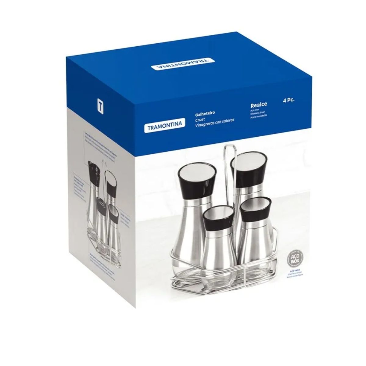 TRAMONTINA - Alcuza Utility X4 con Base - Tramontina 10006016