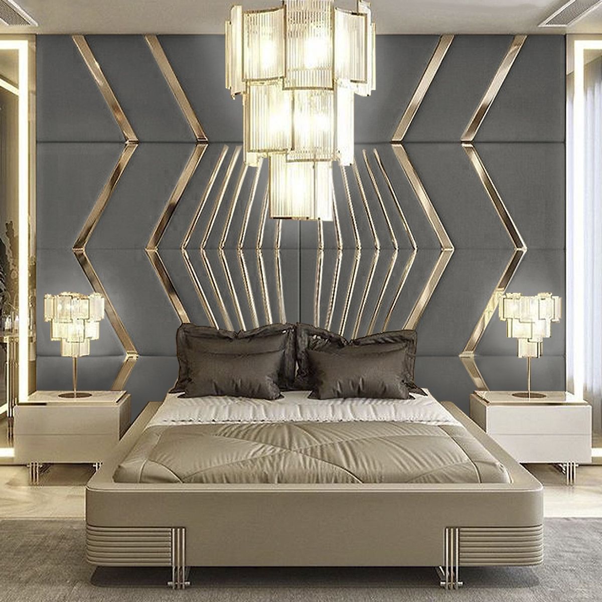 BARAKA HOME - Cabecera Viborg King - Gris Oscuro