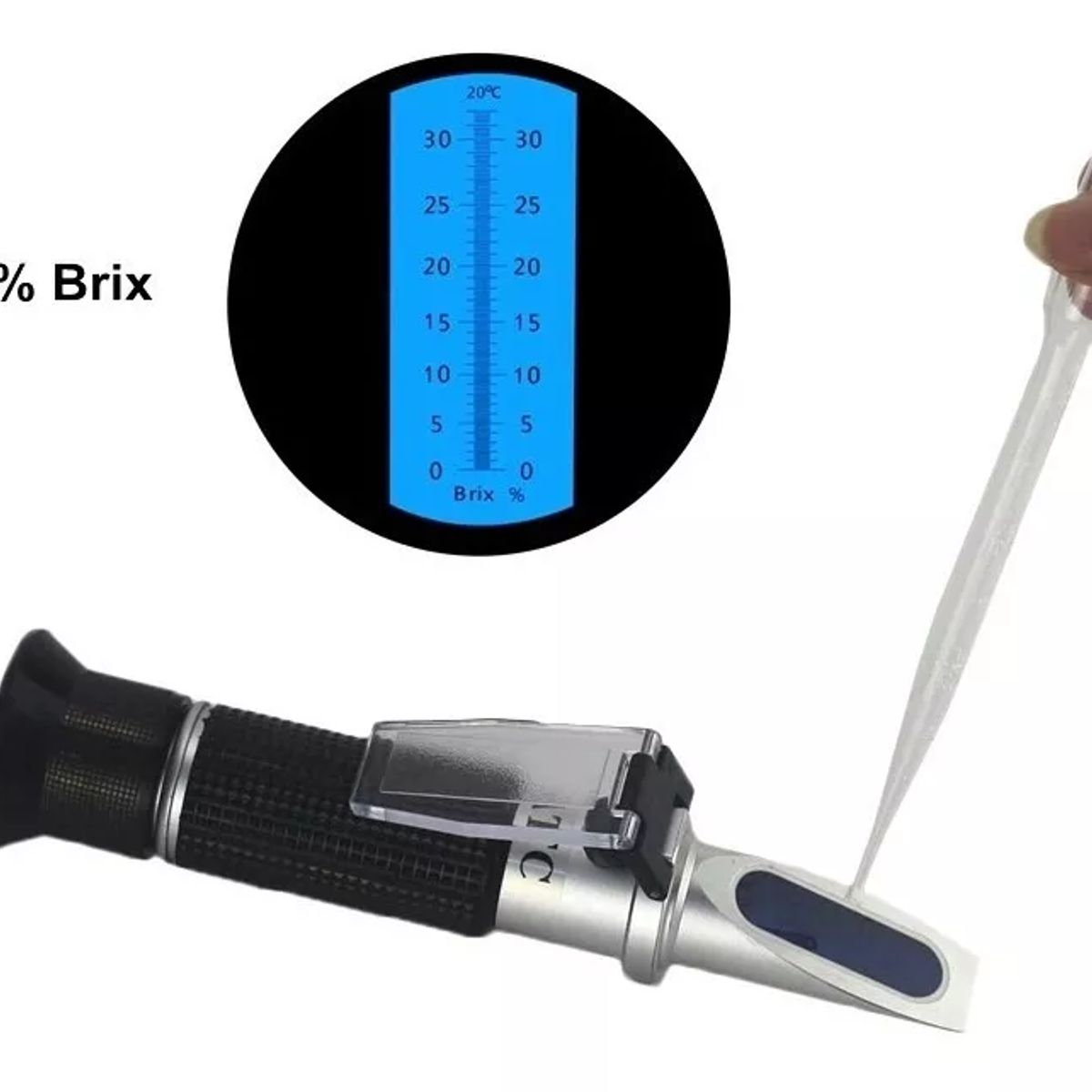 GENERICO - REFRACTÓMETRO ATC 0-32% BRIX VINO AZUCAR JUGO LECHE CERVEZA