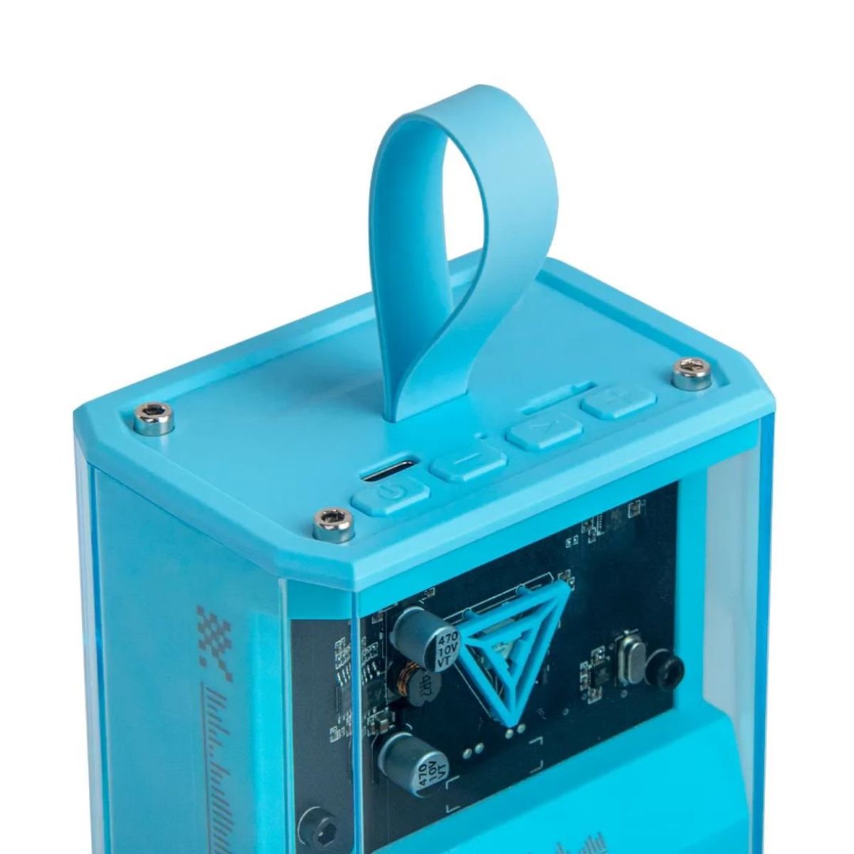 SEISA - Parlante Karaoke Portatil RGB Bluetooth + 2 Micrófonos SQ-K3SM Celeste