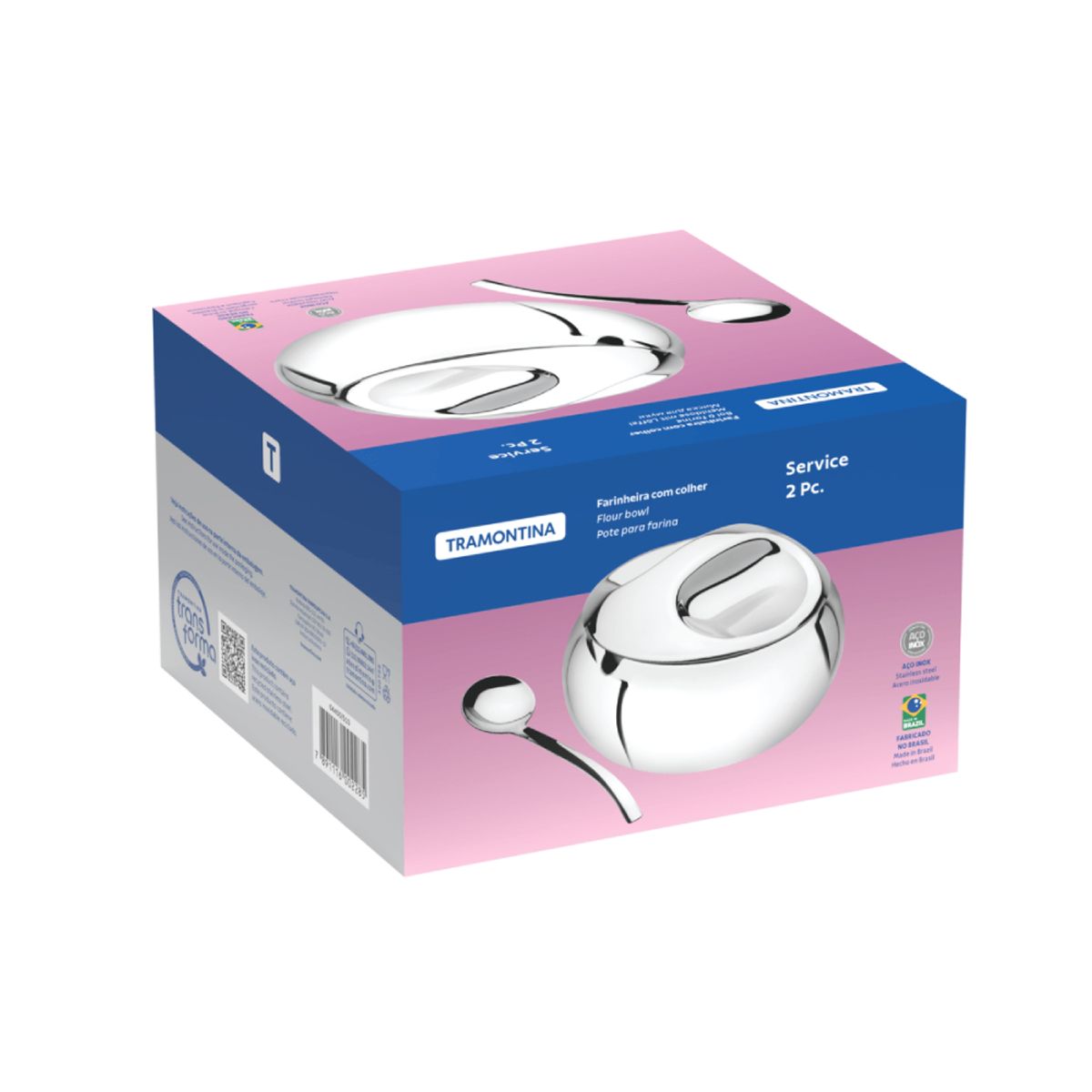 TRAMONTINA - Azucarero Tramontina 500 gr Service de acero inox 10016044