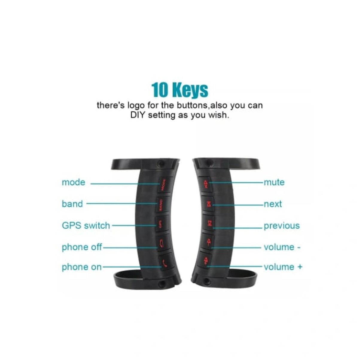 GENERICO - Mandos De Timon Universal Para Auto Radios Mp5 Y Android 2pc