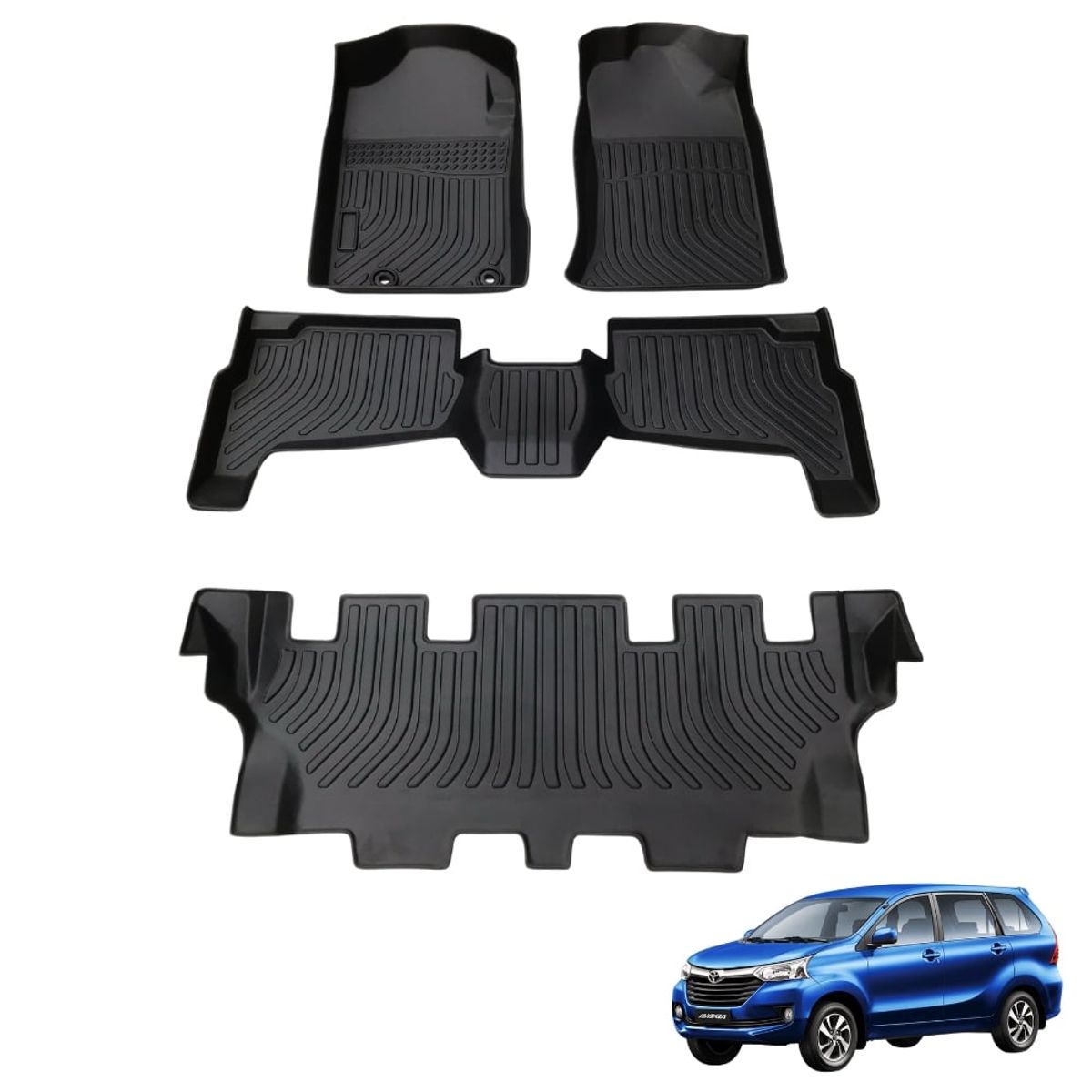 GENERICO - PROTECTOR  PISO 5D TPE TOYOTA AVANZA 2015-2021 3FILAS