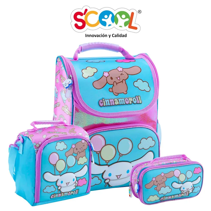 SCOOL - SET MOCHILA PICK SCOOL MAGIC 3D CINNAMOROLL