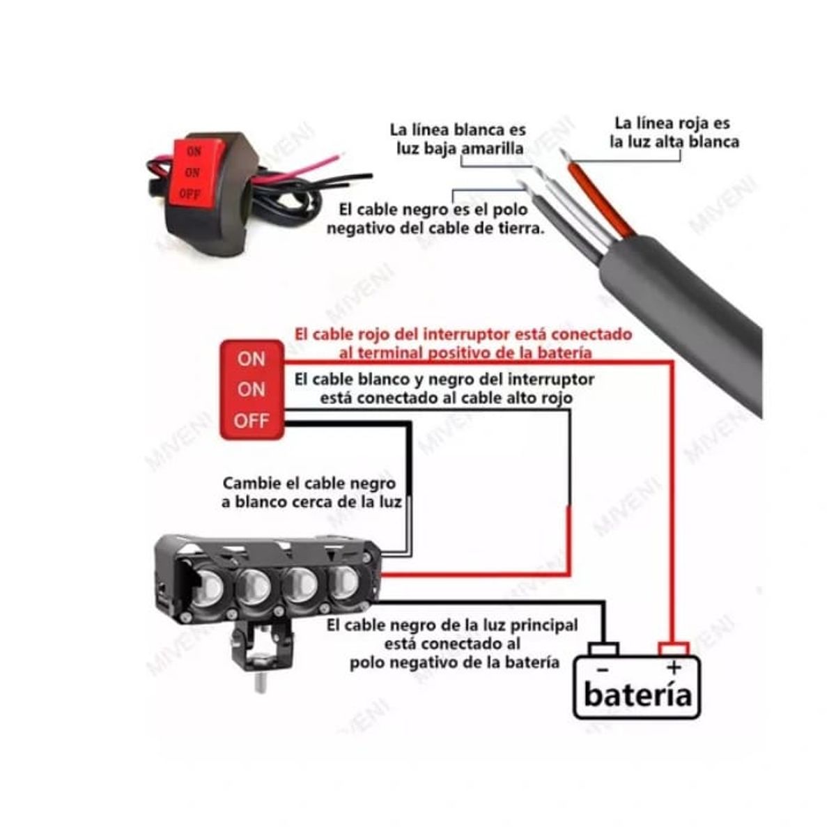GENERICO - Par Luz Neblineros Led 4x4 Dual Moto Auto Con Ventilador