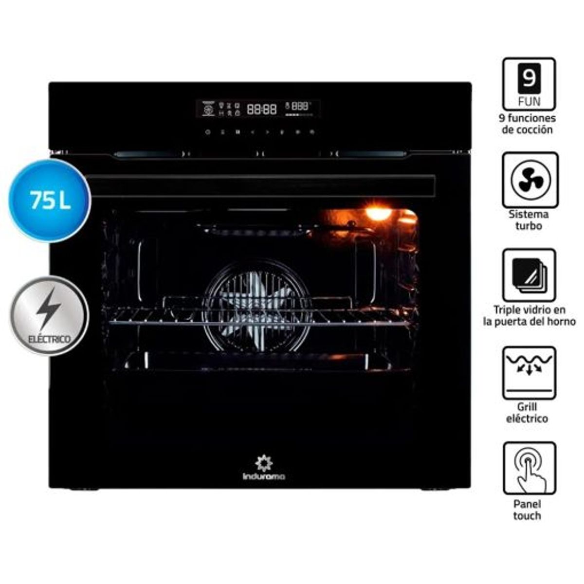 INDURAMA - Horno Empotrable Electrico 75L Indurama HEI-75V2NET