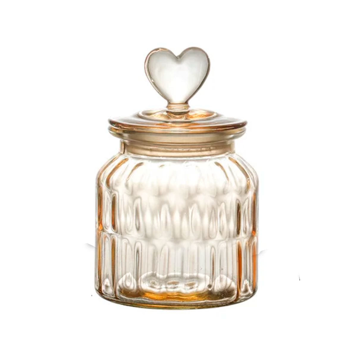 INSPIRA - Frasco de Vidrio con Tapa de Corazón 650 ml