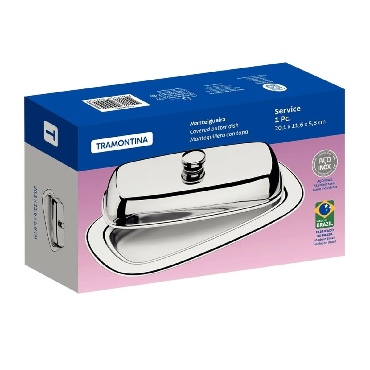 TRAMONTINA - Mantequillera con Tapa Service Tramontina 10109020