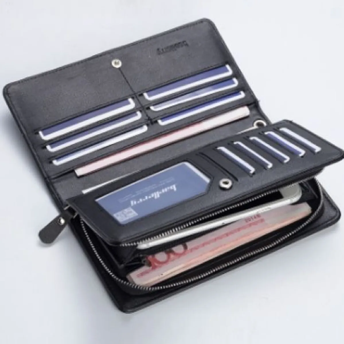 BAELLERRY - Billetera Ejecutiva de cuero vegano PU S0318