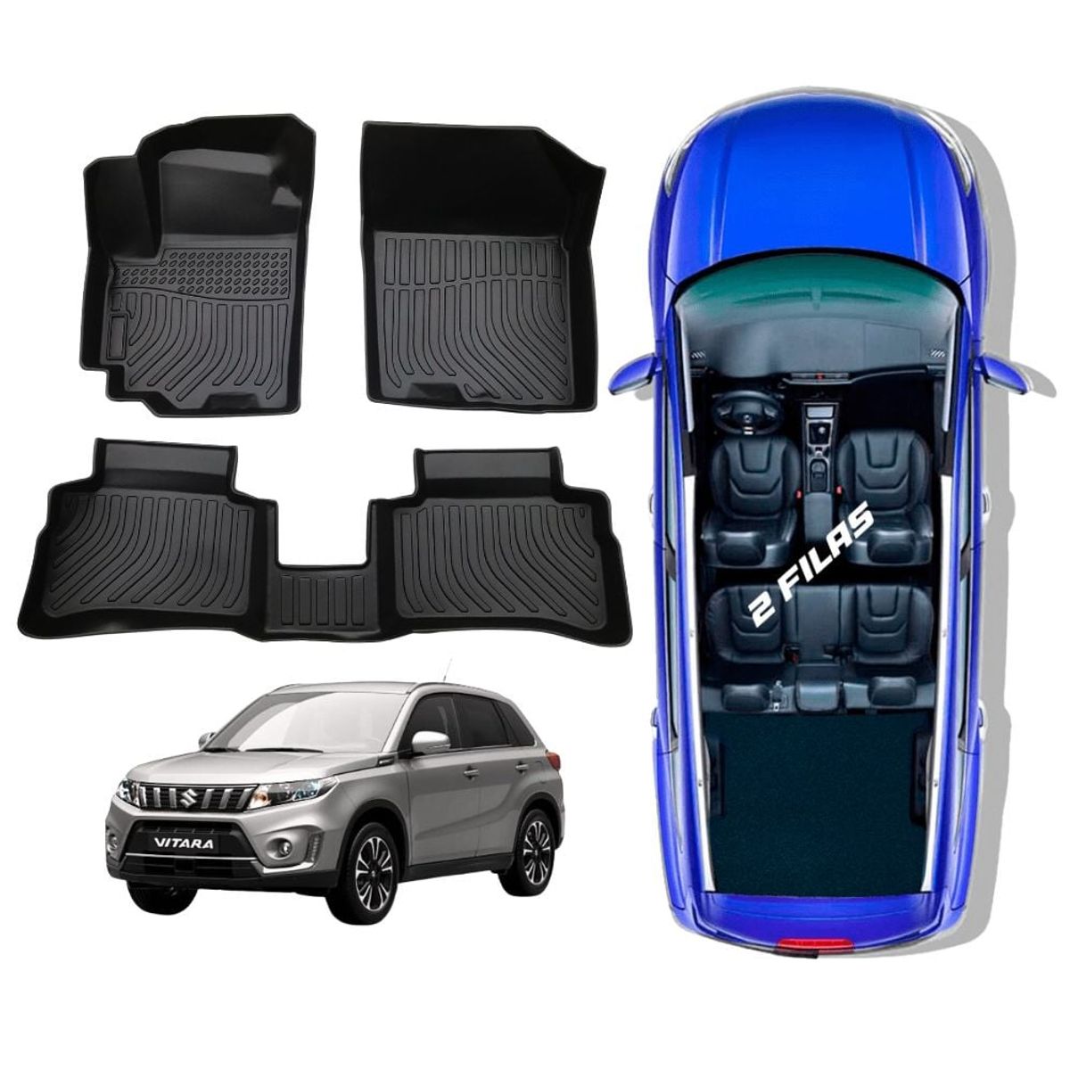 GENERICO - PROTECTOR  PISO 5D TPE SUZUKI VITARA 2015-2024