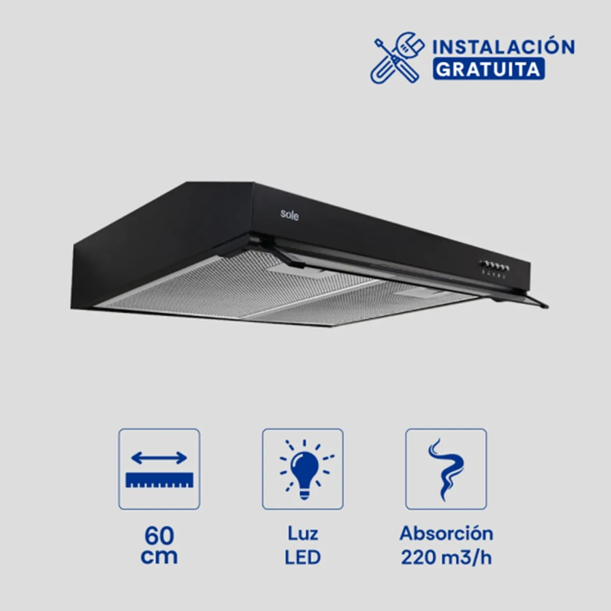 SOLE - Campana Extractora Nyx Sole 60cm TURE96CO