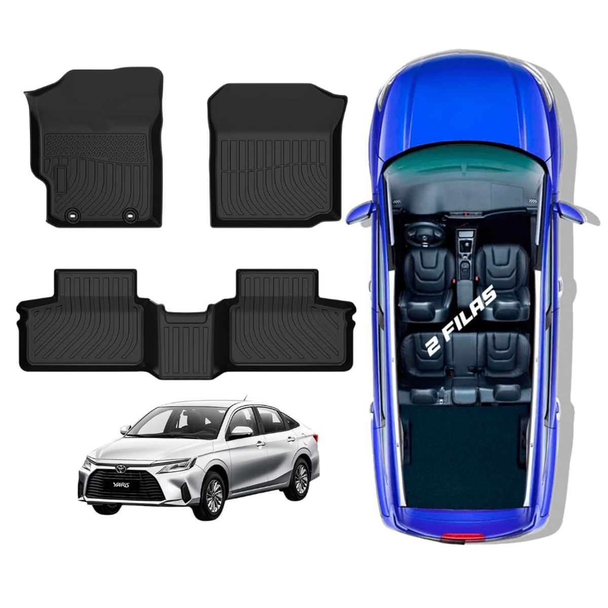 GENERICO - PROTECTOR  PISO 5D TPE TOYOTA YARIS 2023+