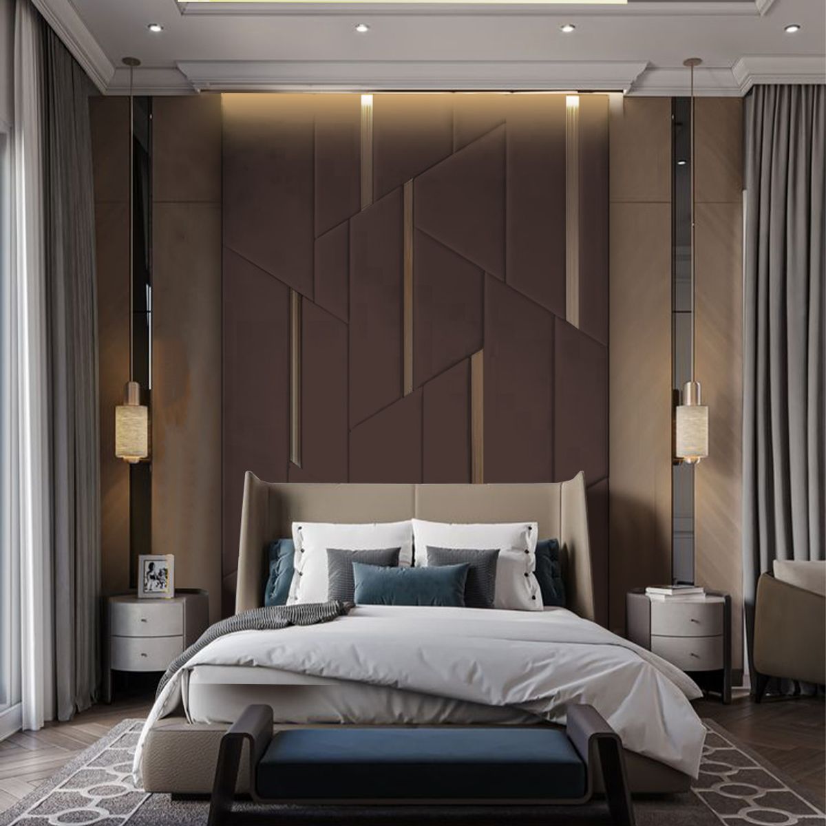 BARAKA HOME - Cabecera Ringsted 1 Plz - Chocolate