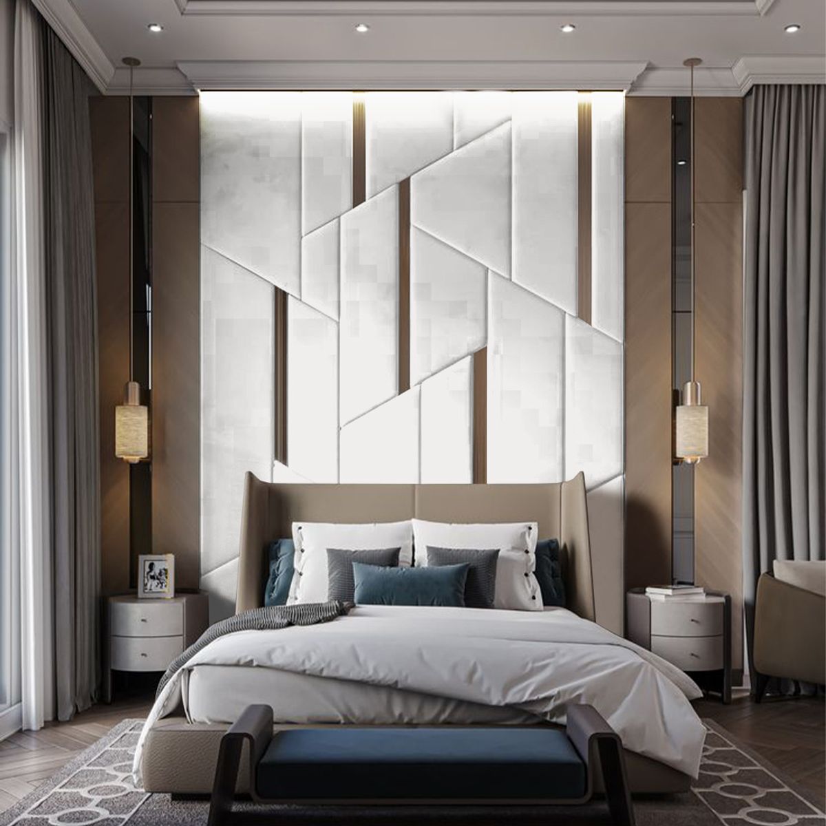 BARAKA HOME - Cabecera Ringsted 1.5 Plz - Ivory