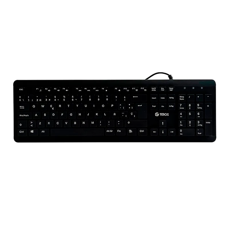 TEROS - TECLADO LAVABLE TEROS TE-4065N IPX7 USB NEGRO