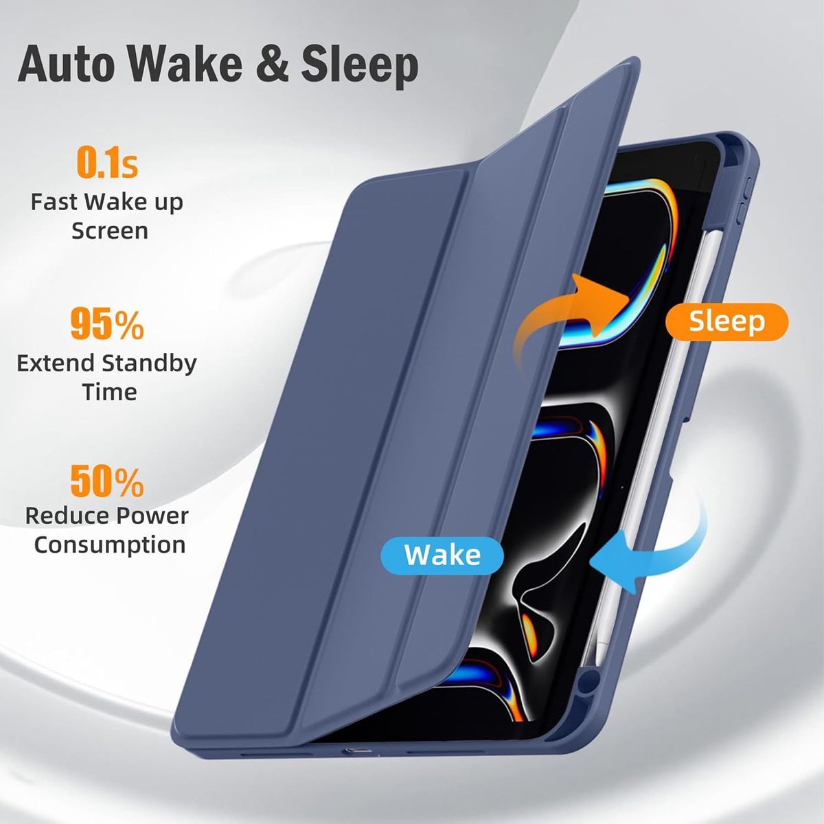 GENERICO - Funda Case Híbrido para iPad Pro 13 M4 (2024) - Azul