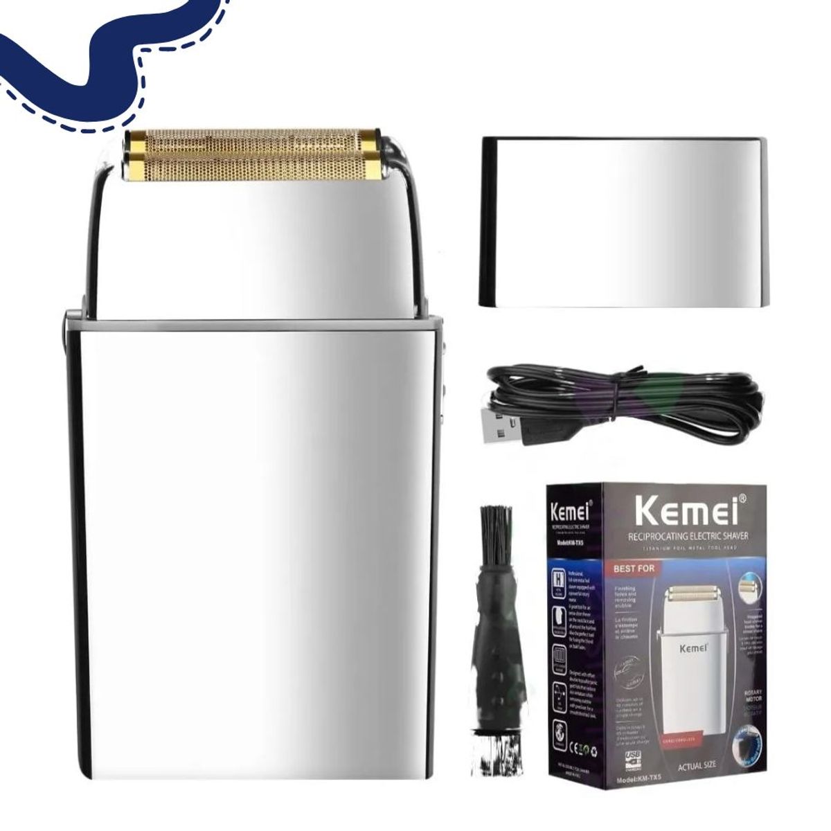 KEMEI - Afeitadora Shaver Kemei Recargable KM-TX5