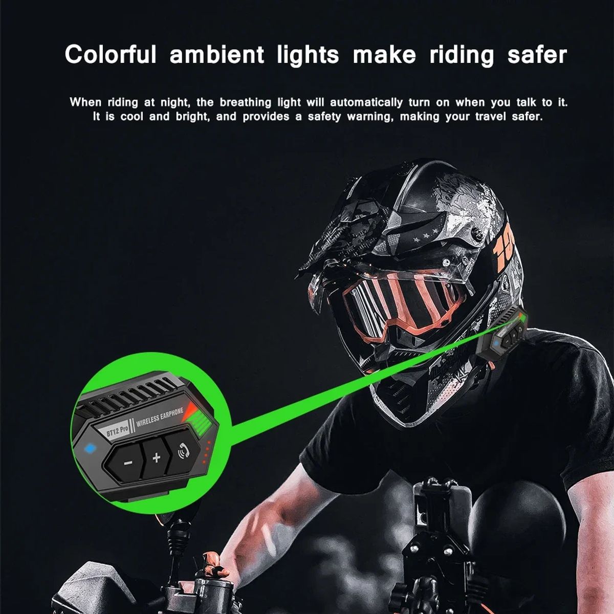 PREMIUM - Auriculares Inalámbricos Bluetooth Para Casco De Moto - BT12 PRO