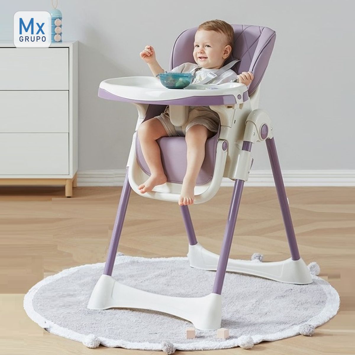 GENERICO - SILLA DE COMER PARA BEBE MX-002 MORADO