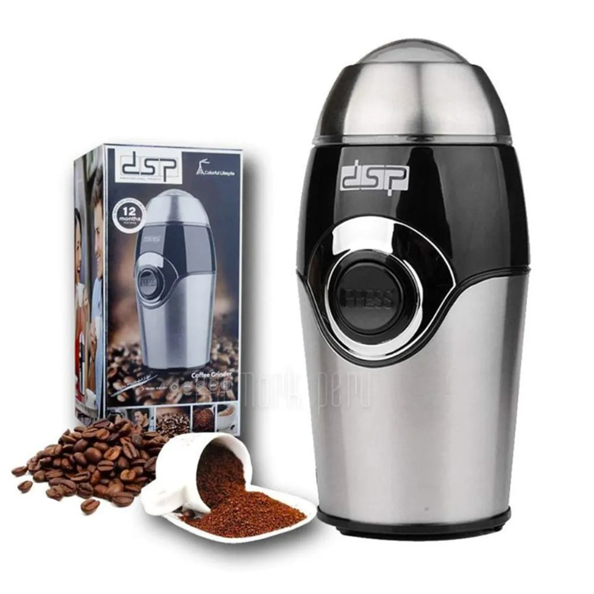 GENERICO - Moledor de Cafe DSP 50 gramos - 200 watts NEGRO