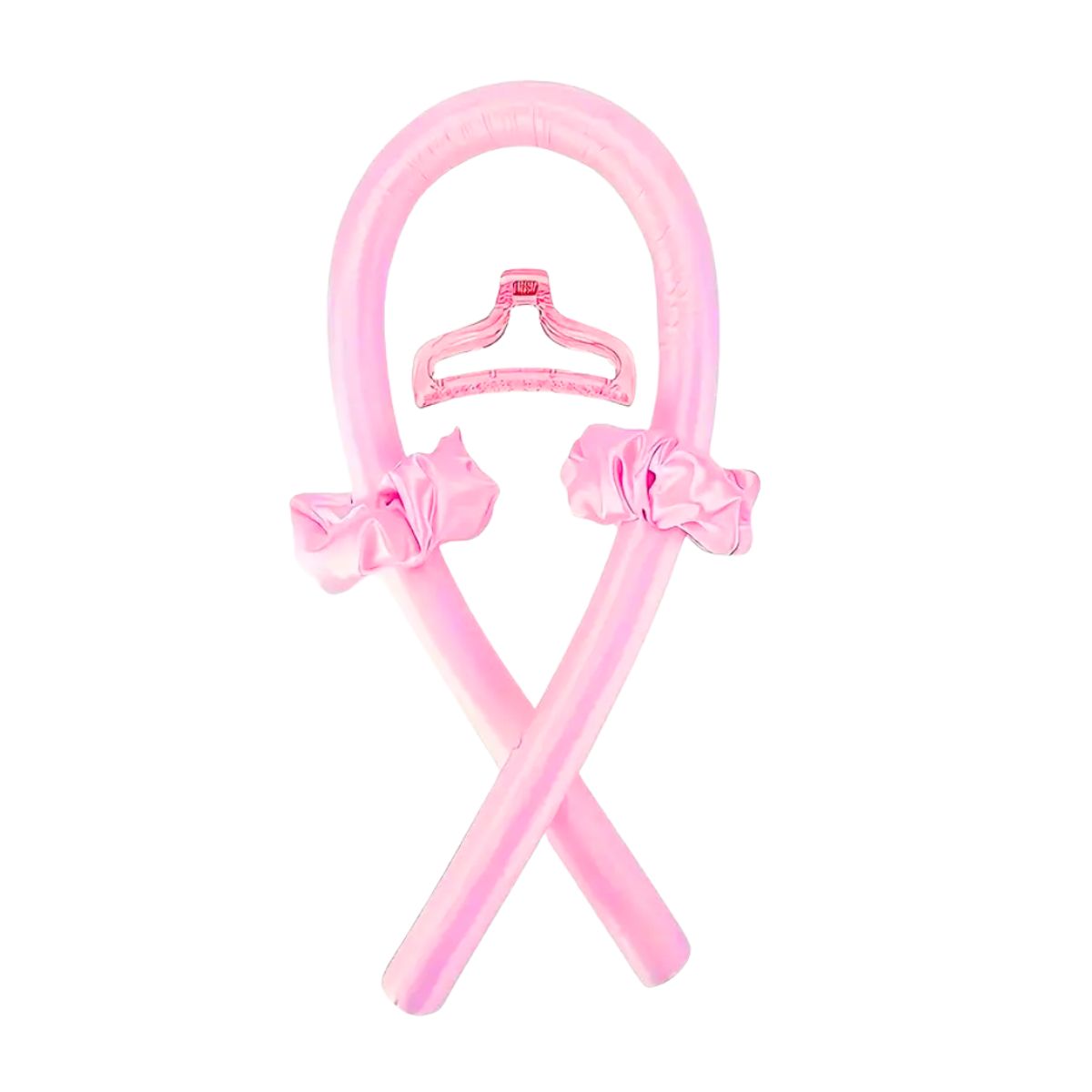 GENERICO - Rizador De Cabello Sin Calor + 2 Collets + Gancho Peinado ROSA