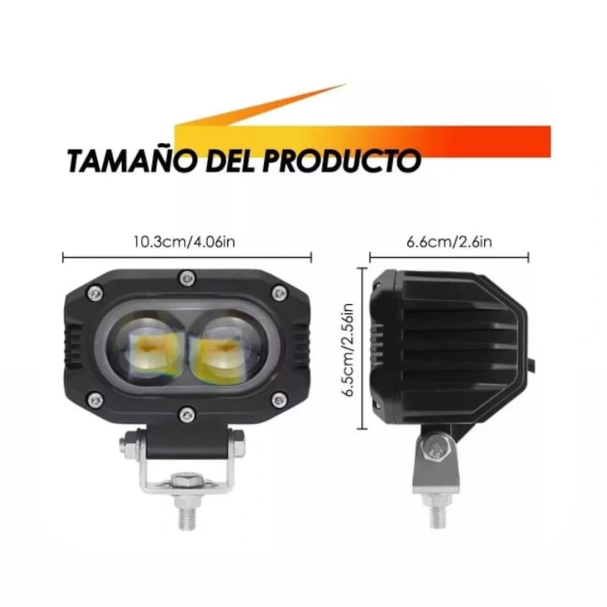 GENERICO - Par Faros De Lupa Led Auxiliar Luz Blanco Auto Moto 180w