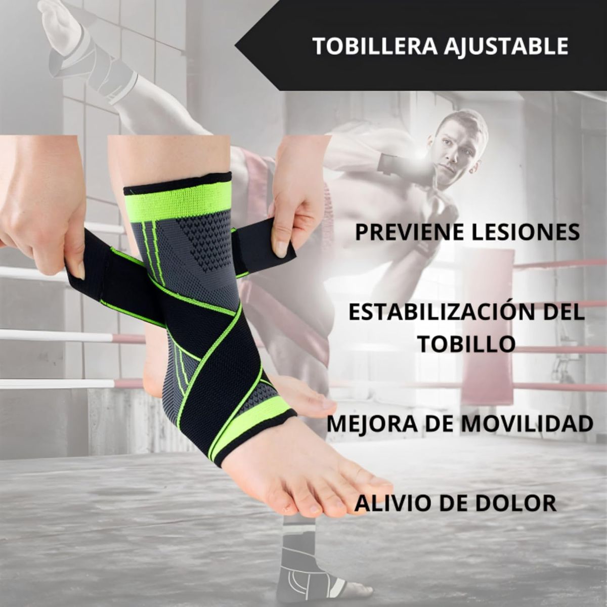 GENERICO - Tobillera deportiva de compresión cerrada