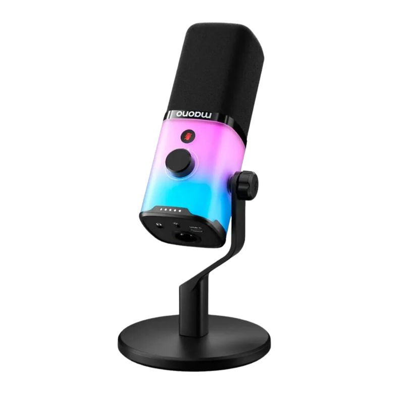 SEISA - Micrófono Profesional MAONO Microphone PD100X Luces RGB