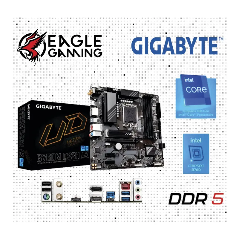GIGABYTE - PLACA MADRE GIGABYTE B760M DS3H AX DDR5