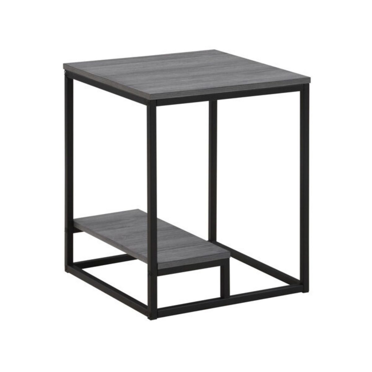 GENERICO - Mesa Auxiliar Industrial Batons Roble Gris Coricha Home