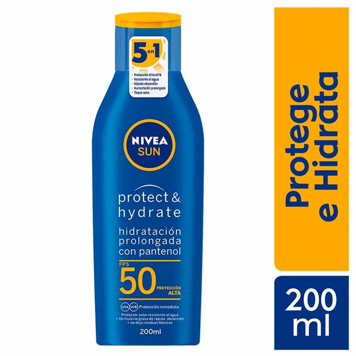 NIVEA - Bloqueador Solar NIVEA Protect & Hydrate FPS 50 Frasco 200ml