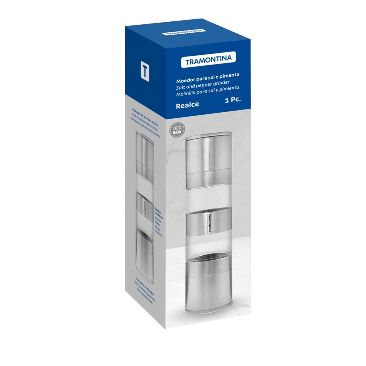 TRAMONTINA - Molinillo Doble de Sal y Pimienta - Tramontina Realce 10048020