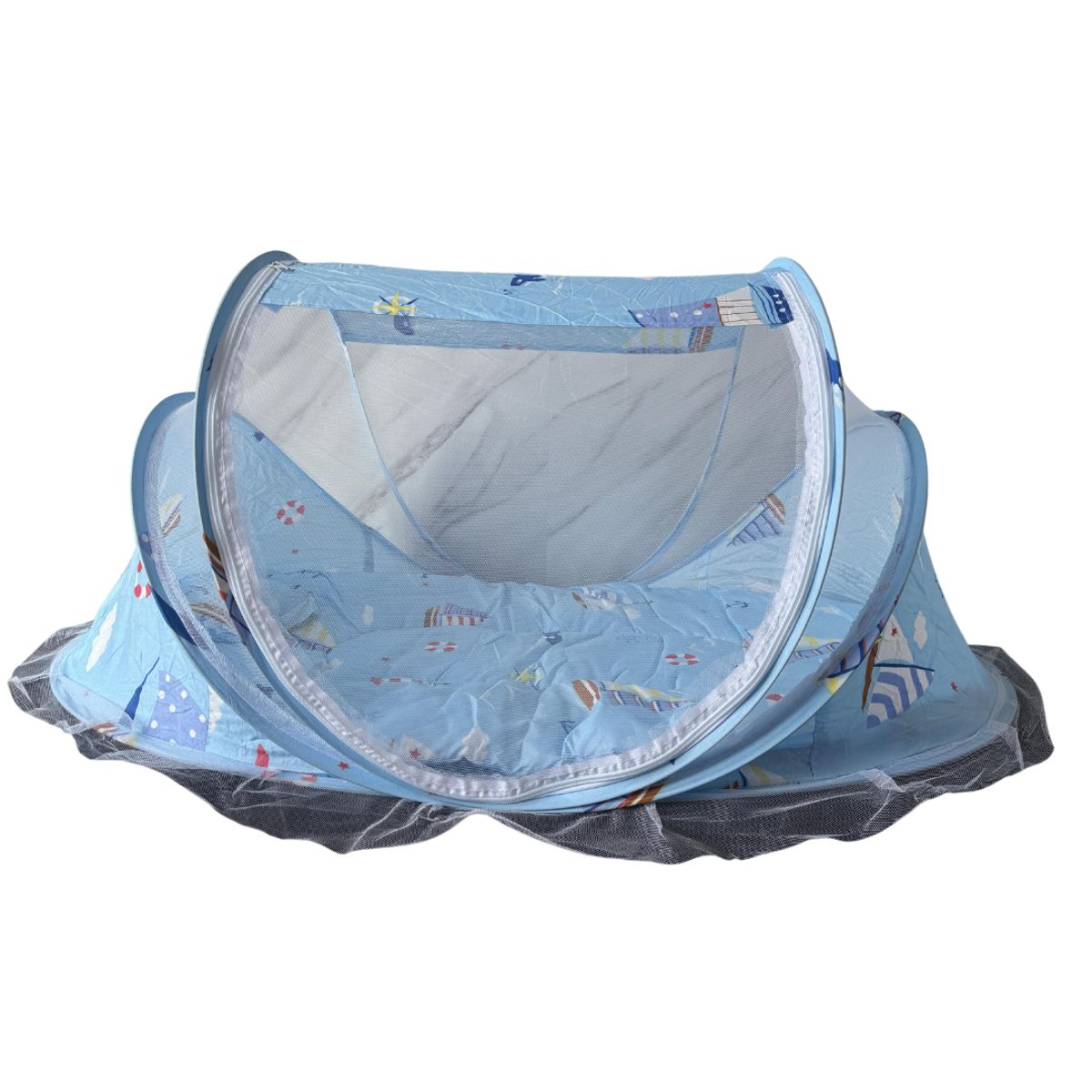 GENERICO - Colecho Portátil Para Bebé Mosquitero Colchón Y Cojín Azul