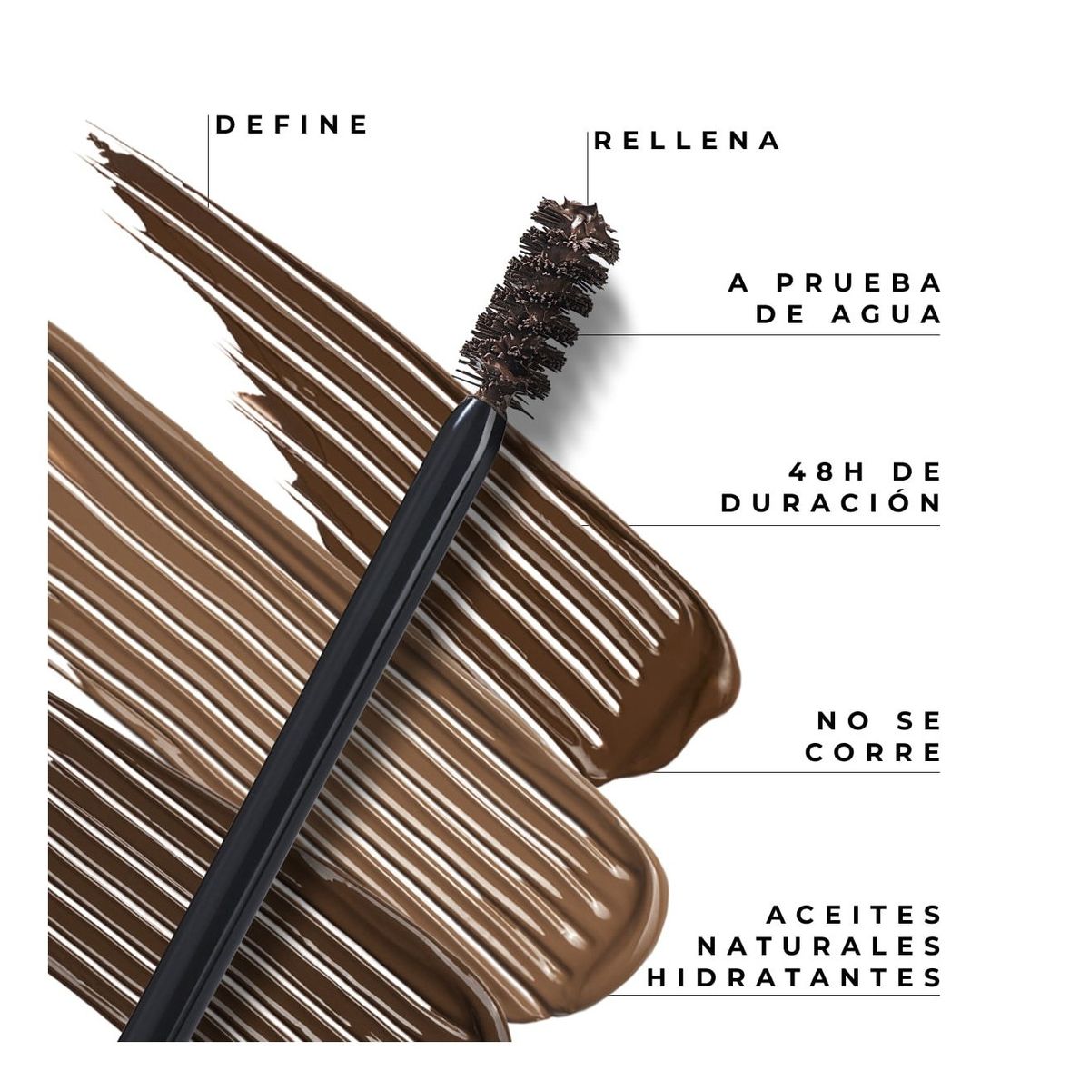 ESIKA - Máscara gel cejas a prueba de agua ésika castaño oscuro marrón