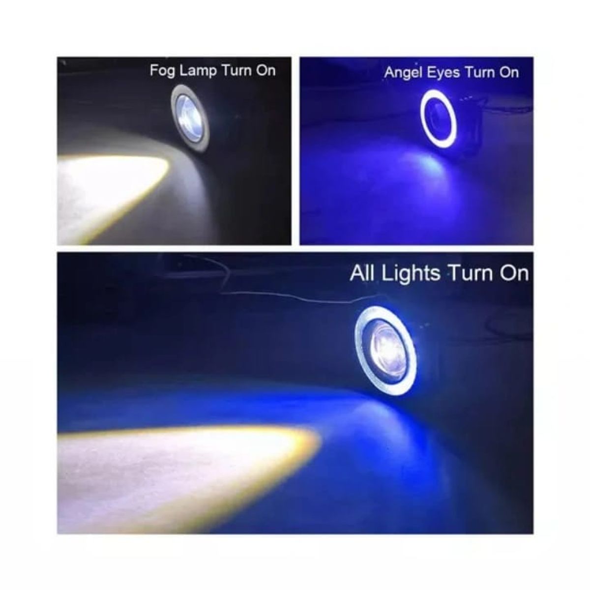 GENERICO - Par De Faros Antiniebla Auxiliares Led 3inch Ojos De Ángel