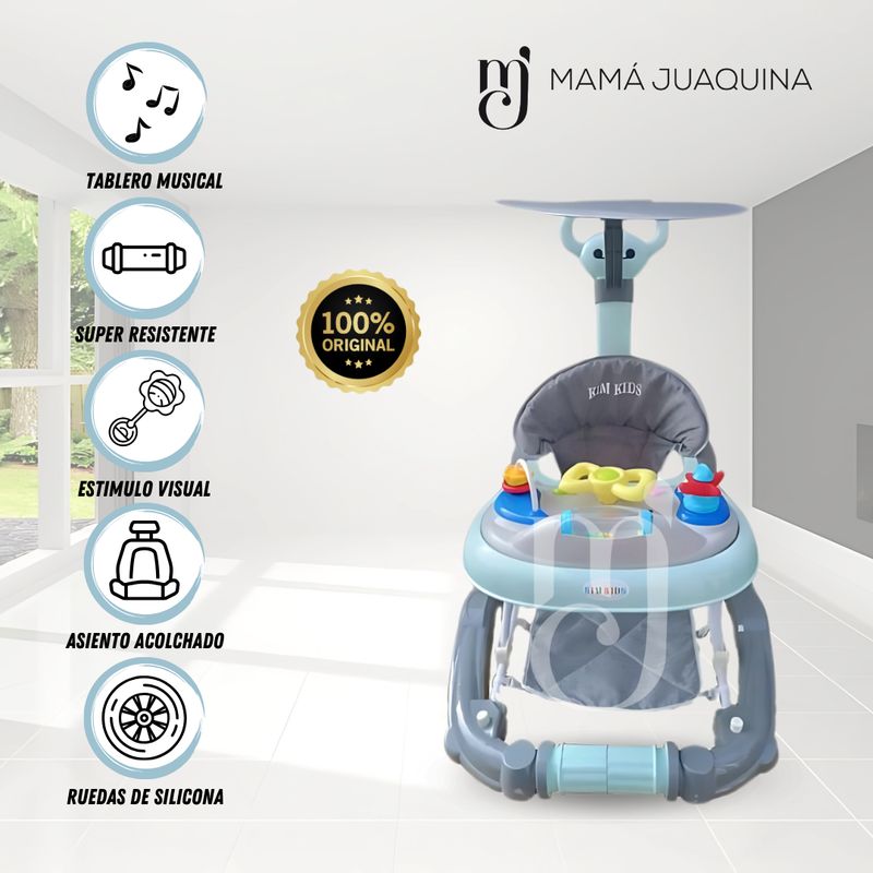 BABY - Andador Musical Didáctico «CARAMELLE» Light Blue