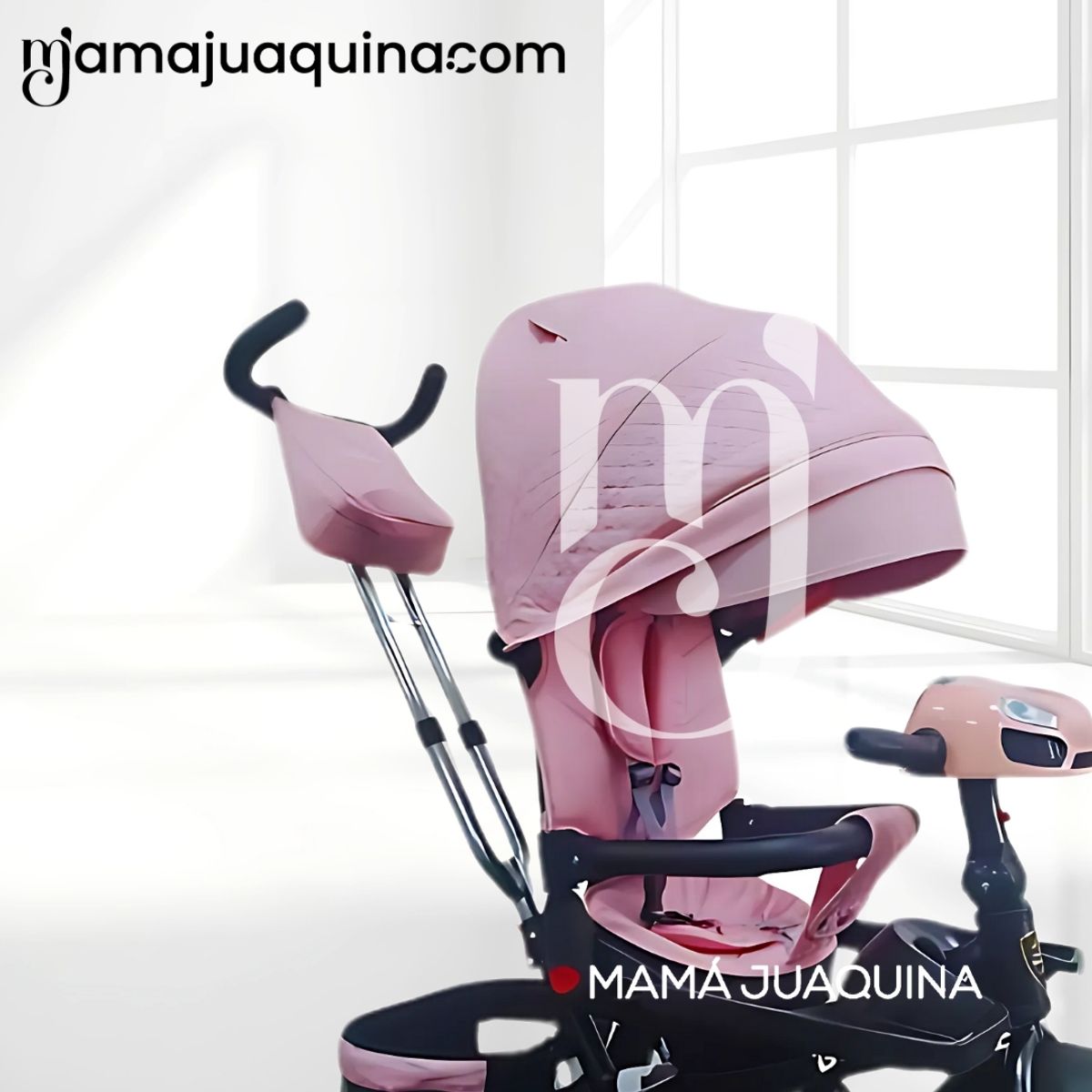 BABY KITS - Triciclo Guiador para Niños «EFABEL» Pink