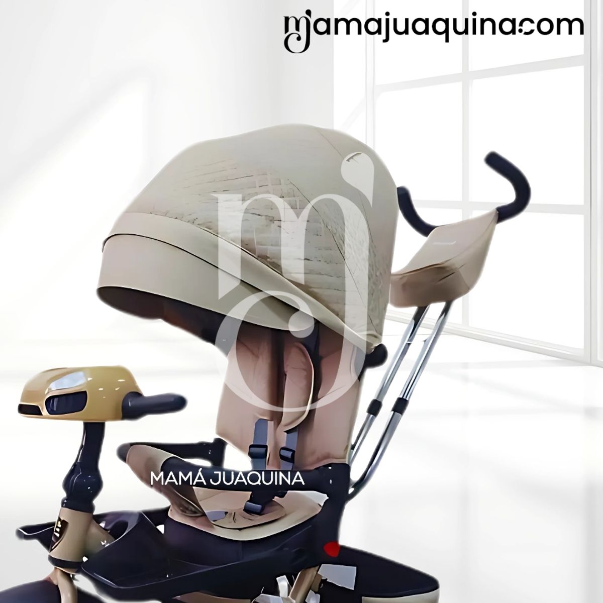 Baby Kits - Triciclo Guiador para Niños «EFABEL» Edición Limitada Beige