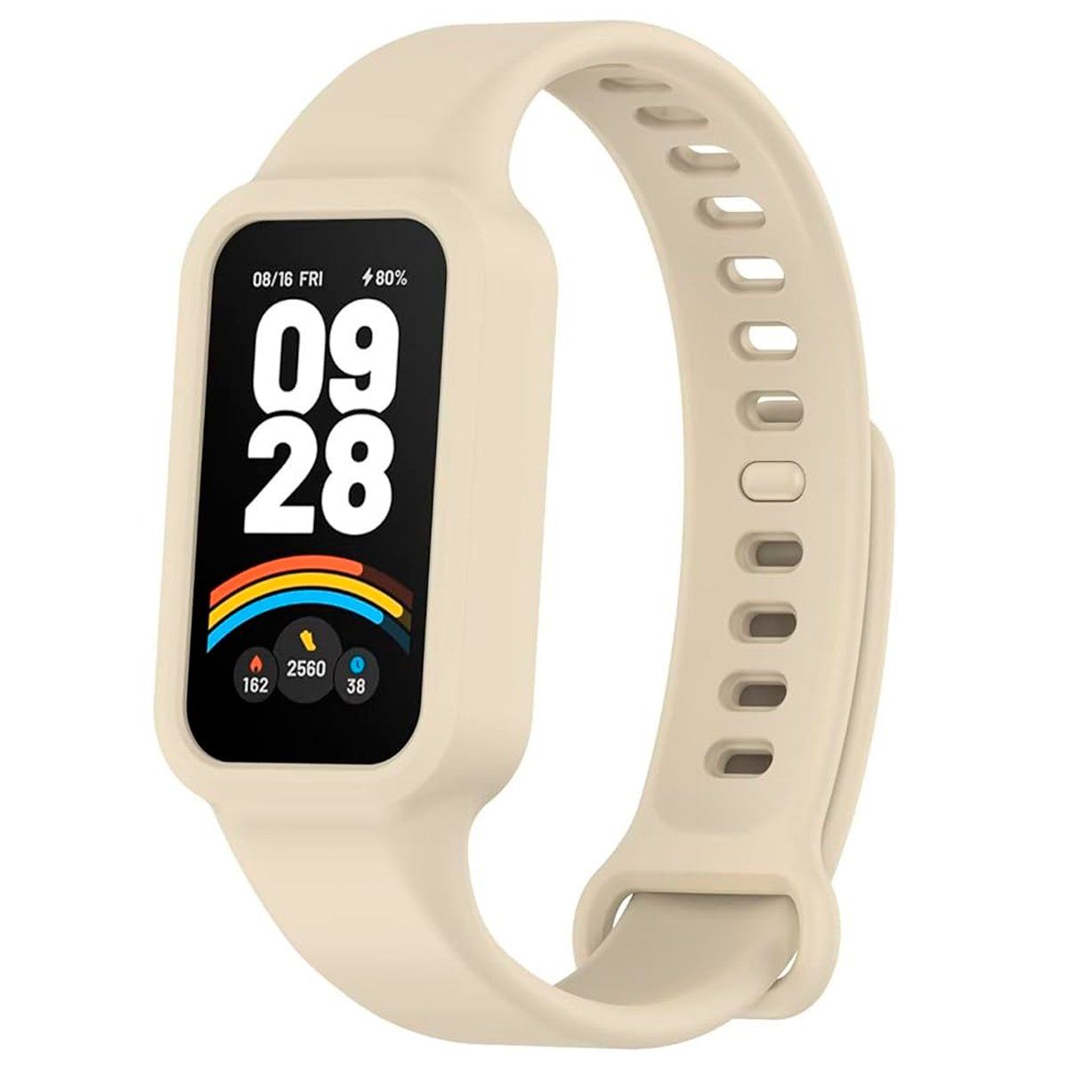 GENERICO - Correa Silicona para Xiaomi Smart Band 9 Active Beige