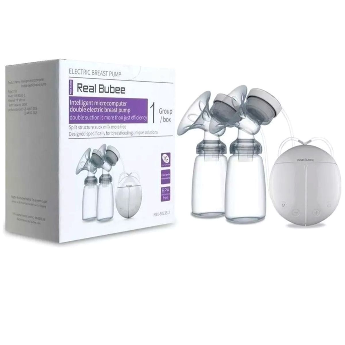 GENERICO - Extractor Eléctrico Doble de Leche Materno Bpa Free