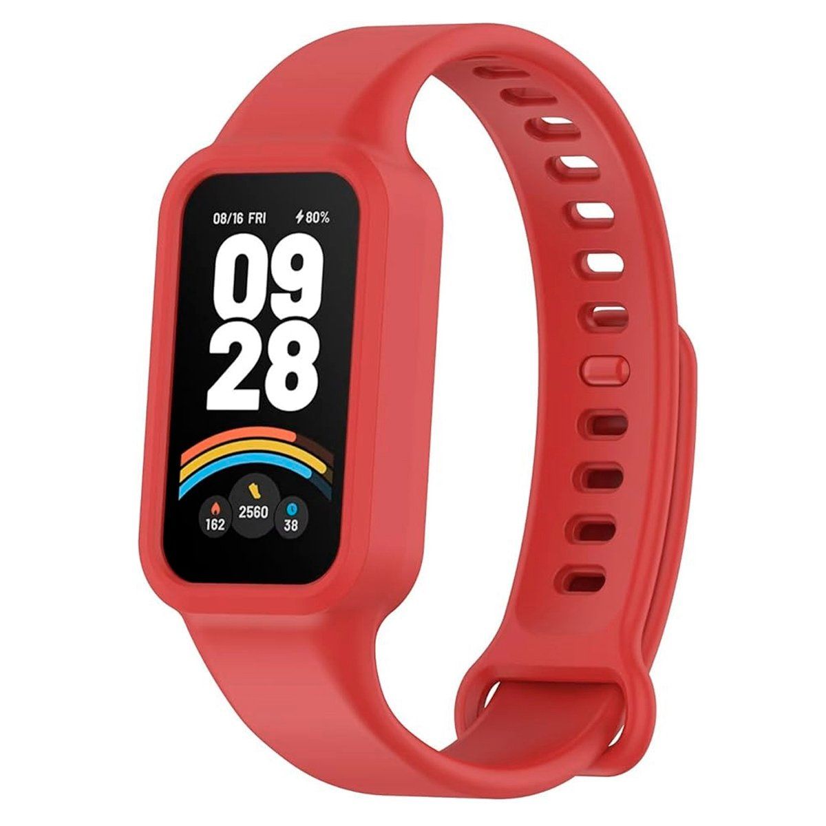 GENERICO - Correa Silicona para Xiaomi Smart Band 9 Active Rojo