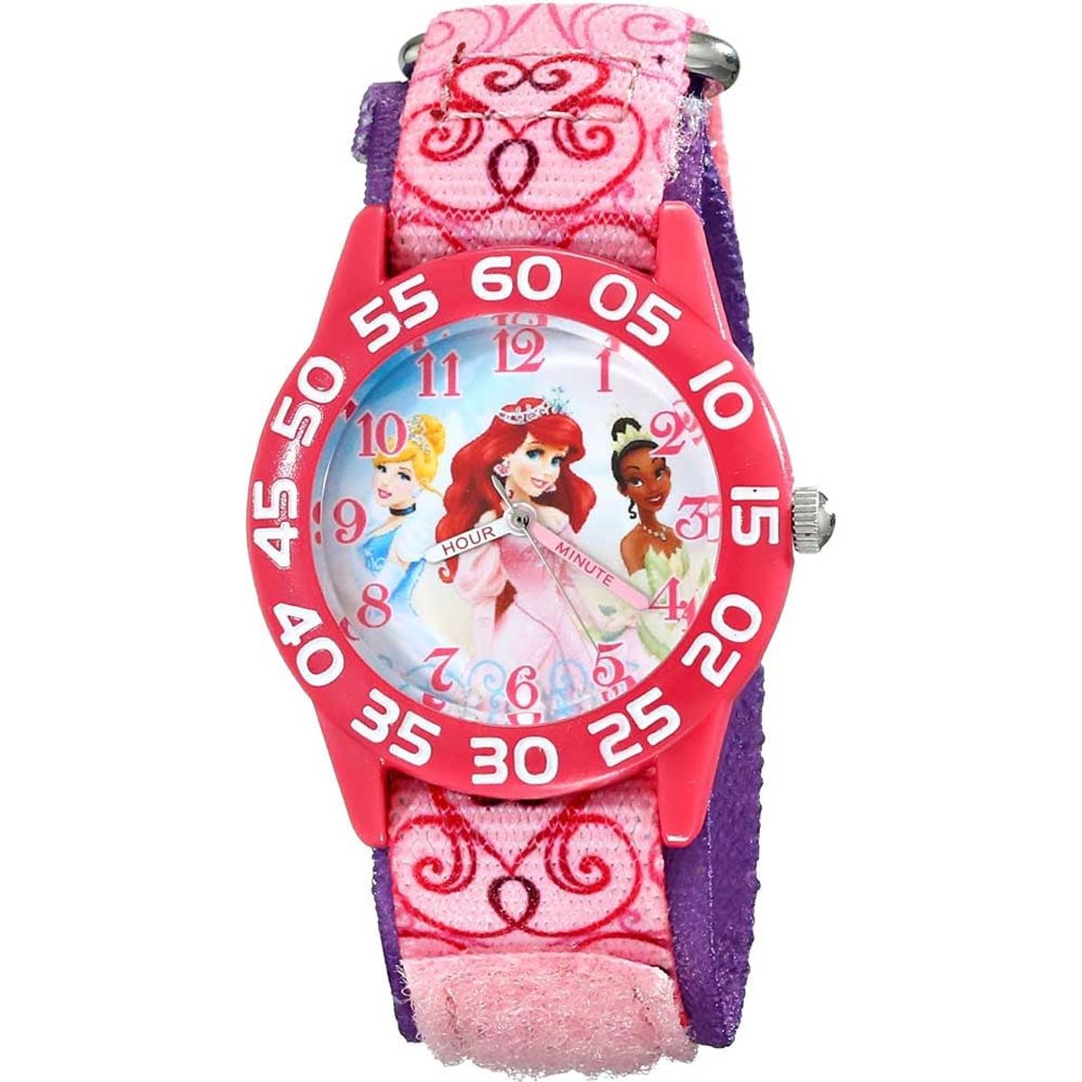DISNEY - Reloj Infantil Disney Princesas Cuarzo Analógico Velcro Rosa W001667