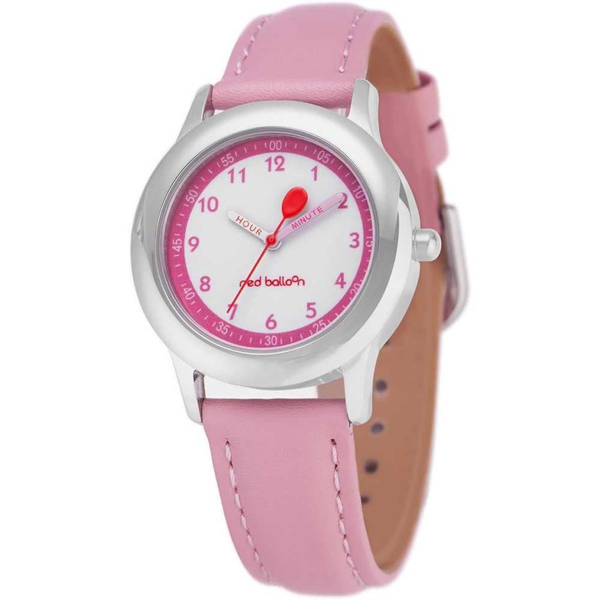 DISNEY - Reloj Infantil Red Balloon Cuarzo Analógico Acero Piel Rosa W000196