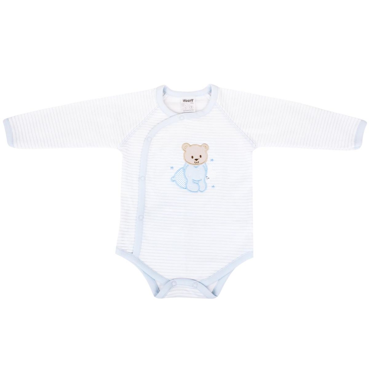 GENERICO - Ajuar Algodón - Osito - 3 piezas - Celeste