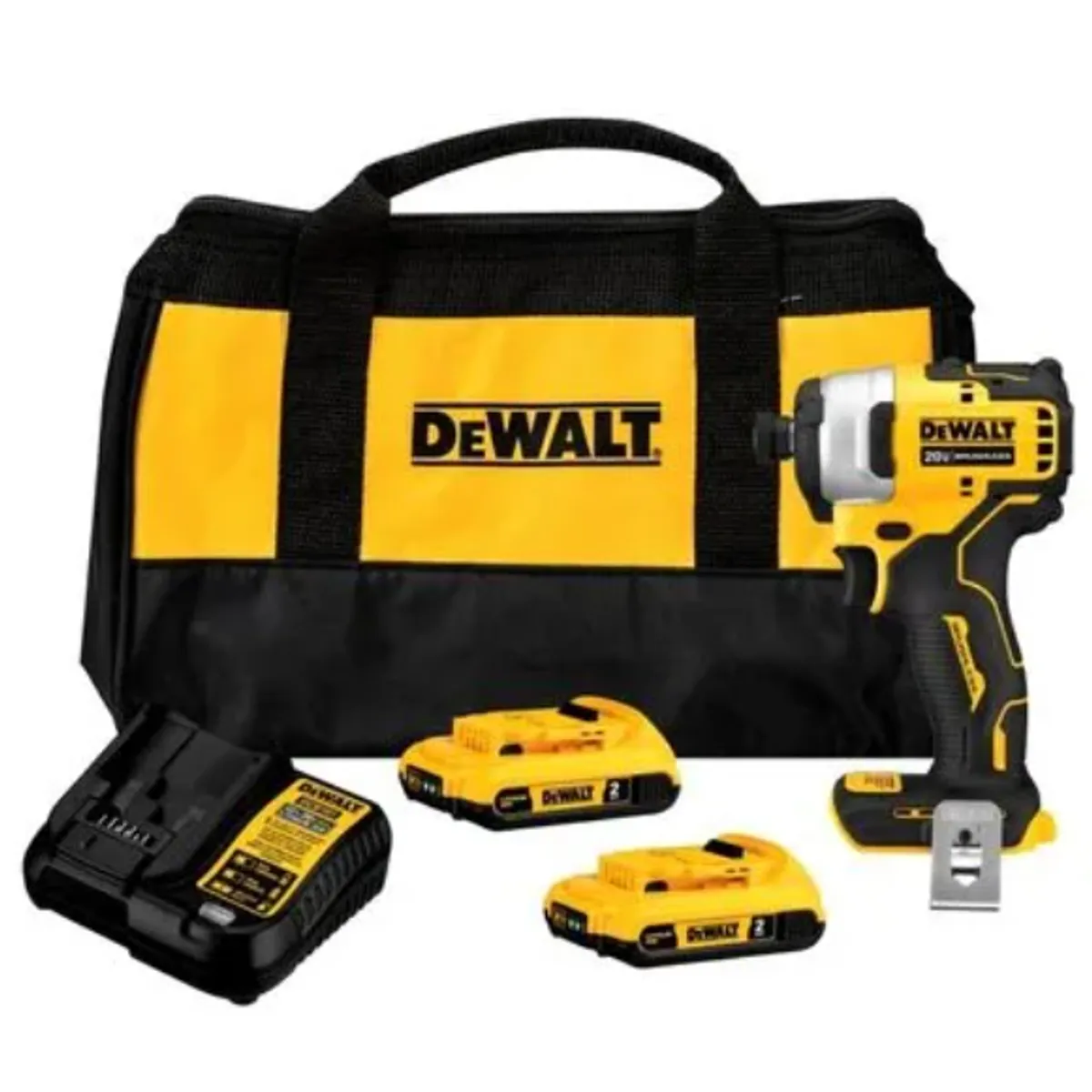 DEWALT - Atornillador de Impacto 1/4" Hex 20V XR 2 Bat y Carg Dewalt