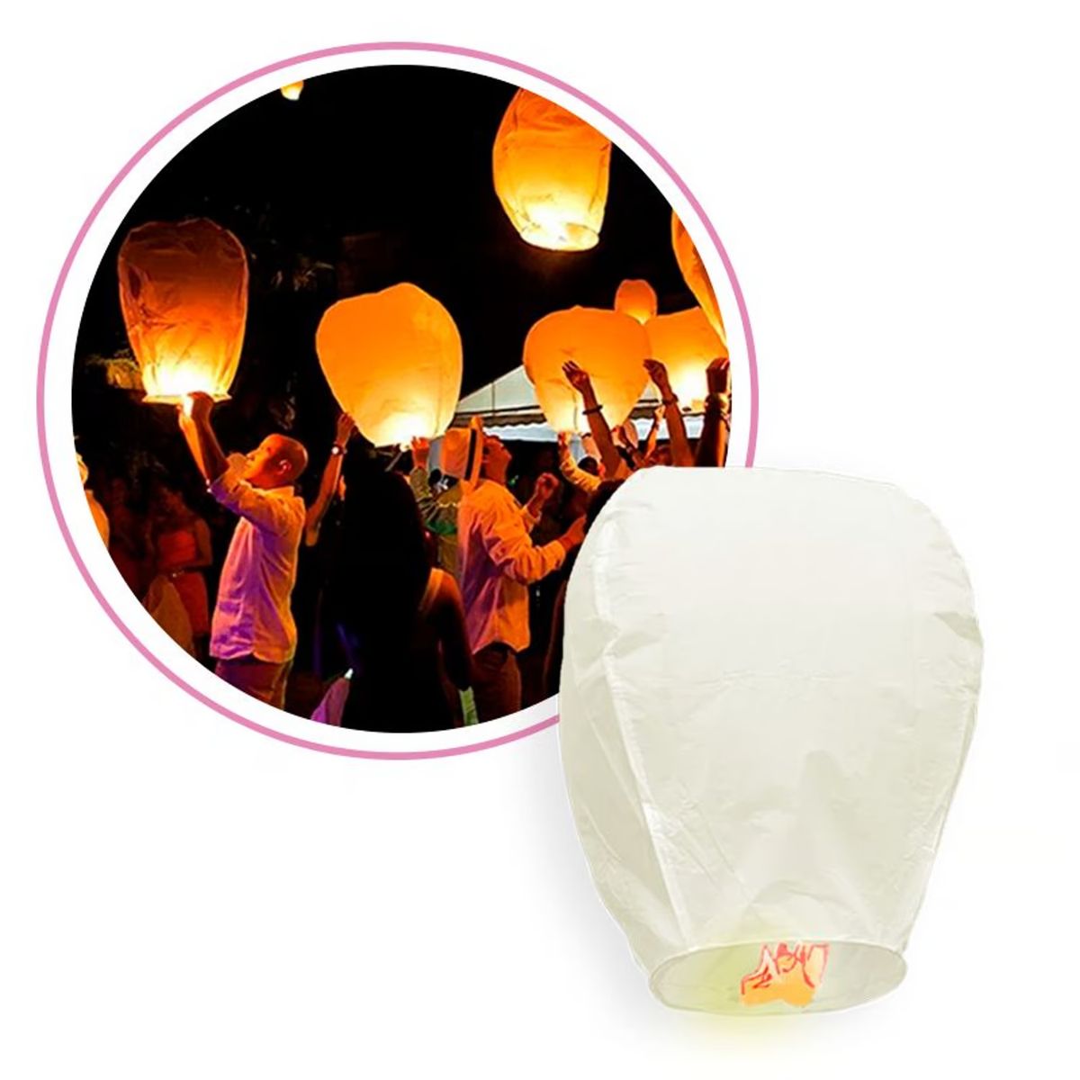 GENERICO - GLOBOS AEROSTÁTICOS DE CANTOYA PACK DE 4 UNIDADES - COLOR BLANCO