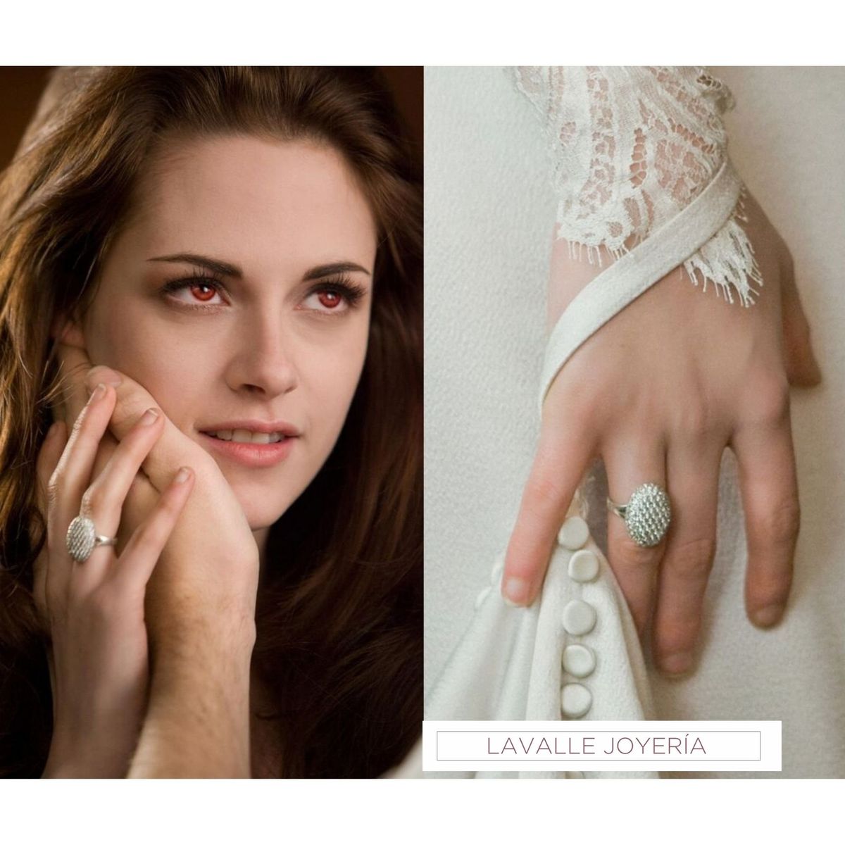 OEM - Anillo de Plata 950 Bella Saga Crepusculo Twilight